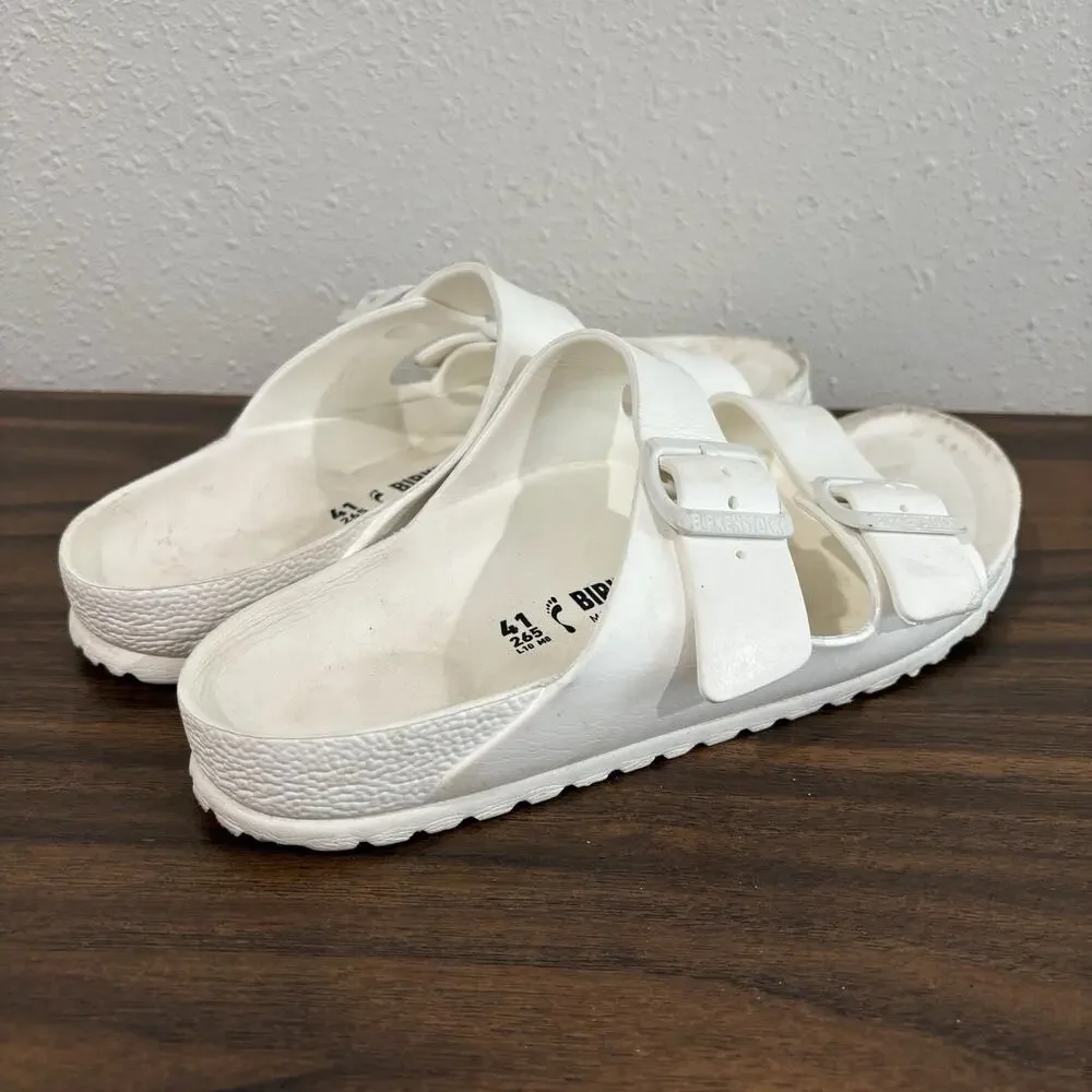 BIRKENSTOCK Arizona Essentials Sandals White EVA Foam US M 8 L‎ 10 EU 41 Casual